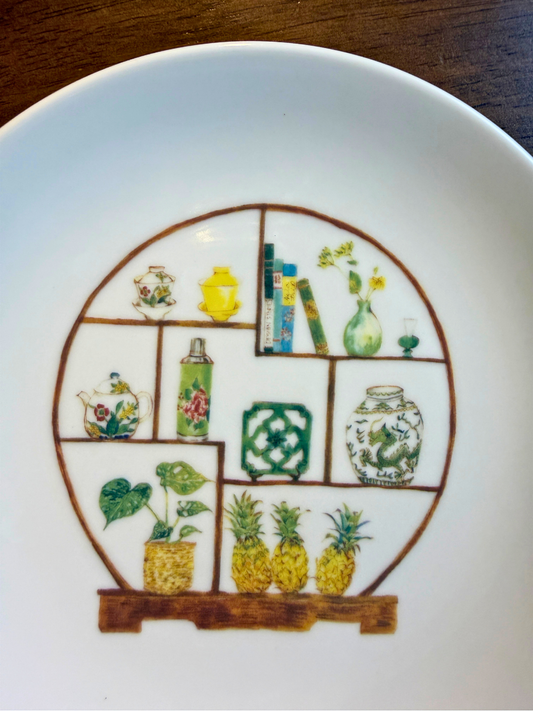 Shelf Stories Plate – Yellow Green