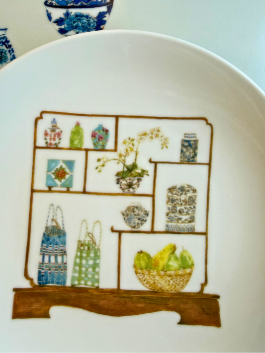 Shelf Stories Plate – Blue