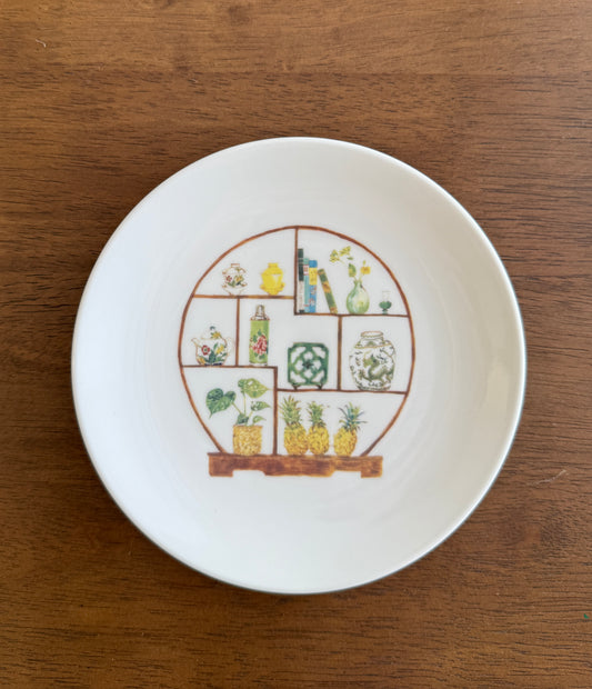 Shelf Stories Plate – Yellow Green
