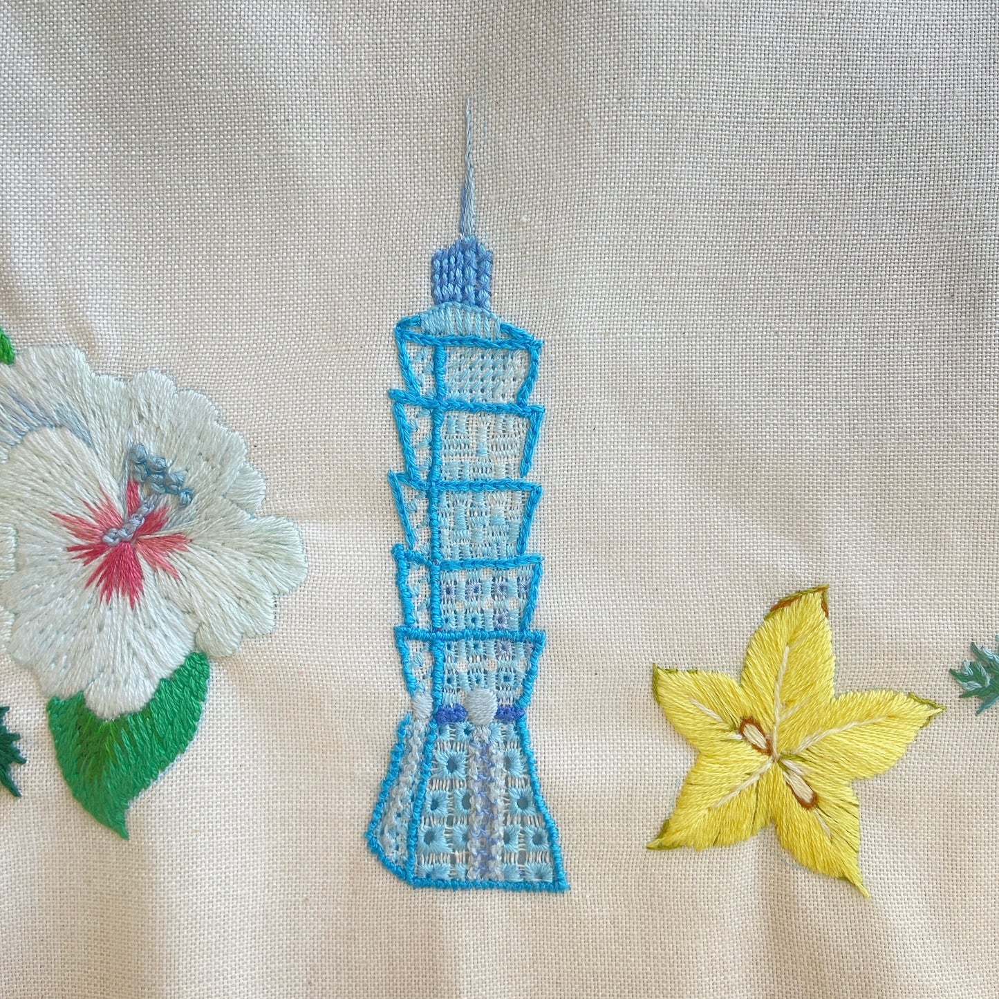 手刺繍デザインの台湾クリスマスカード