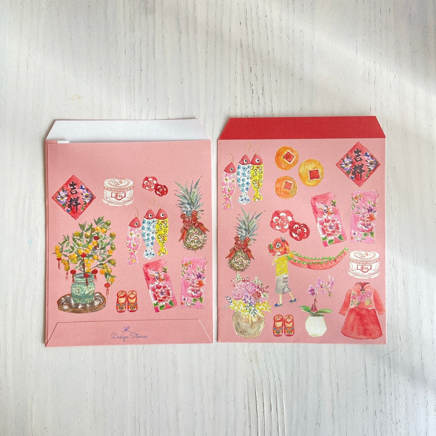 万能ぽち袋/お年玉袋 "紅包" 5枚入