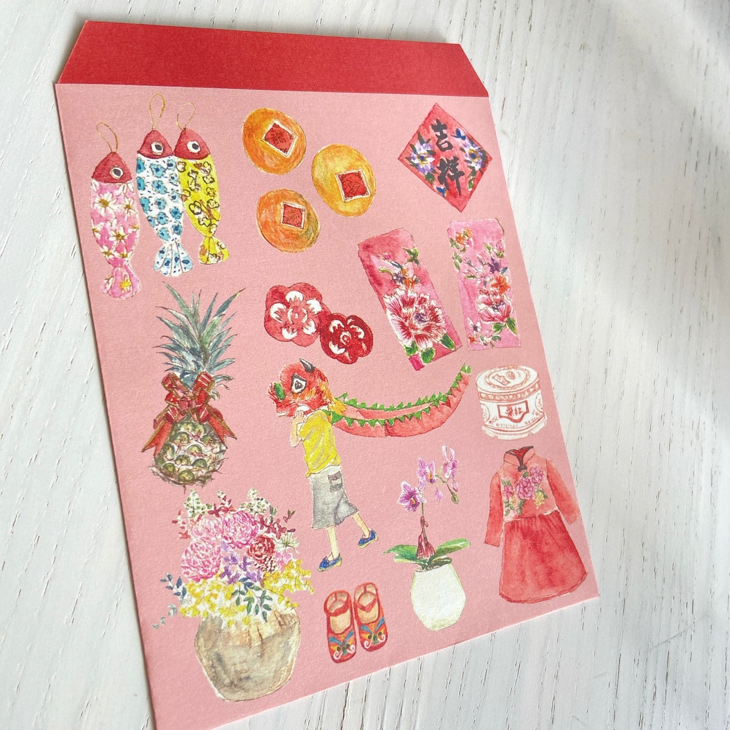 万能ぽち袋/お年玉袋 "紅包" 5枚入