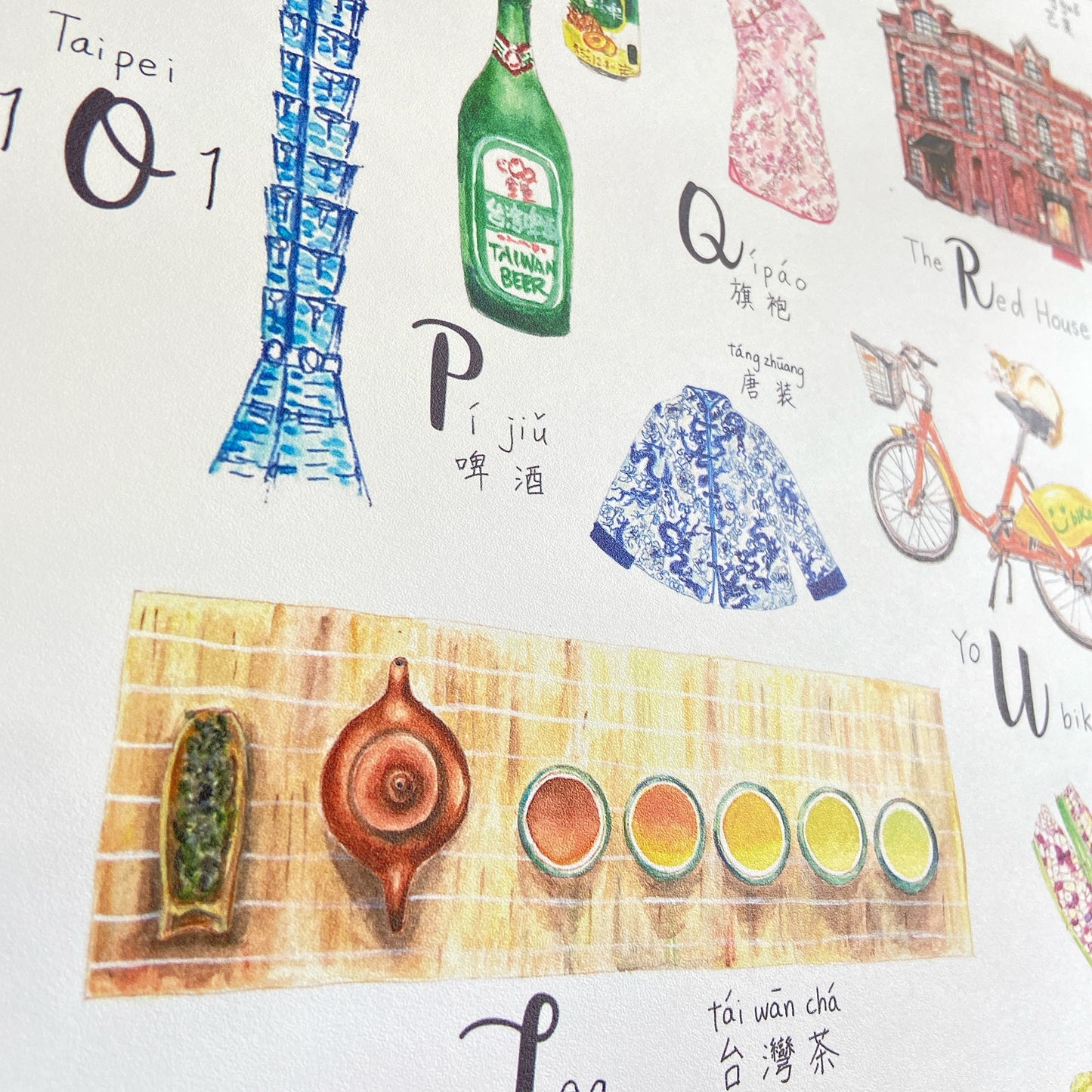 額入り "Taiwan A-Z" アートプリント