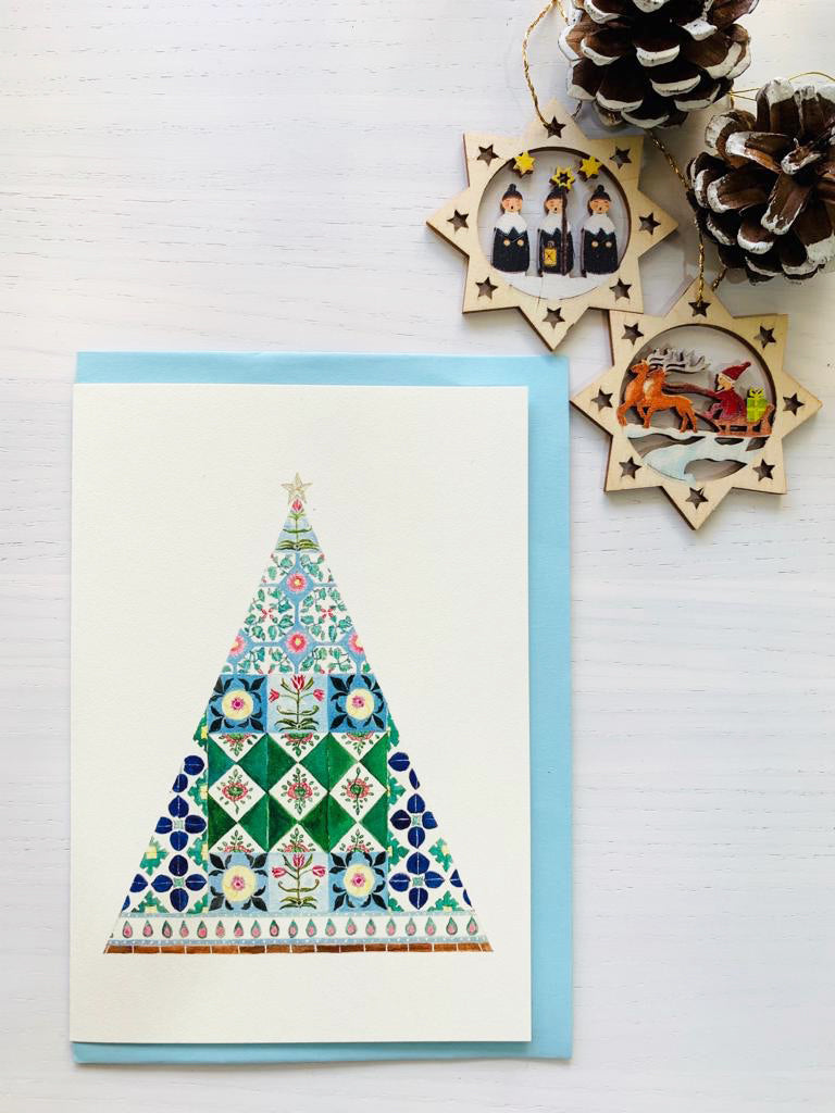 マジョリカタイルのクリスマスカード