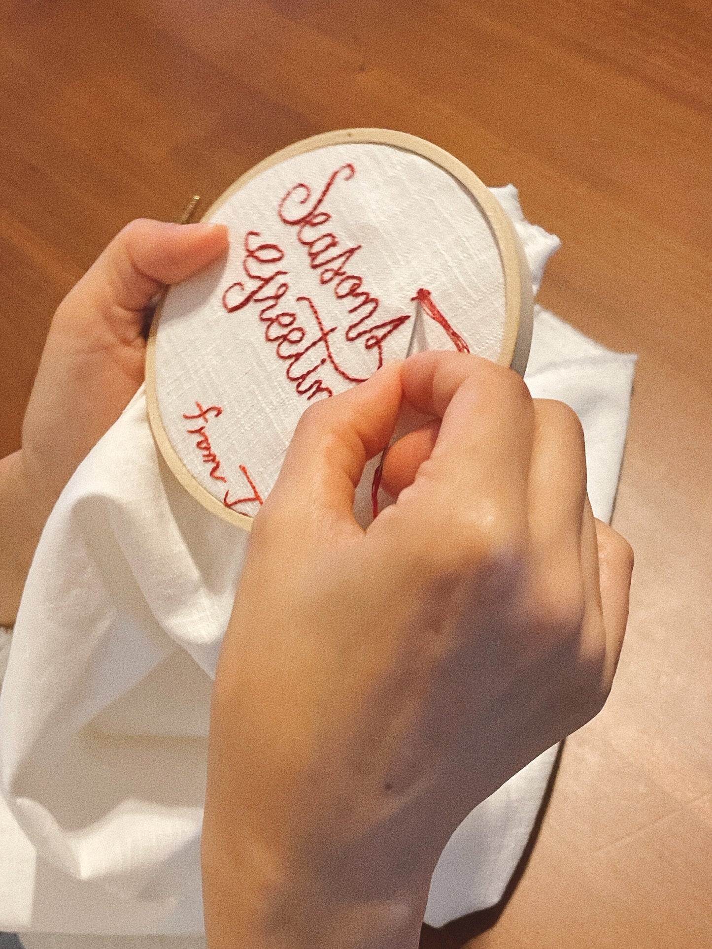 New⭐️手工刺繍設計台灣聖誕卡