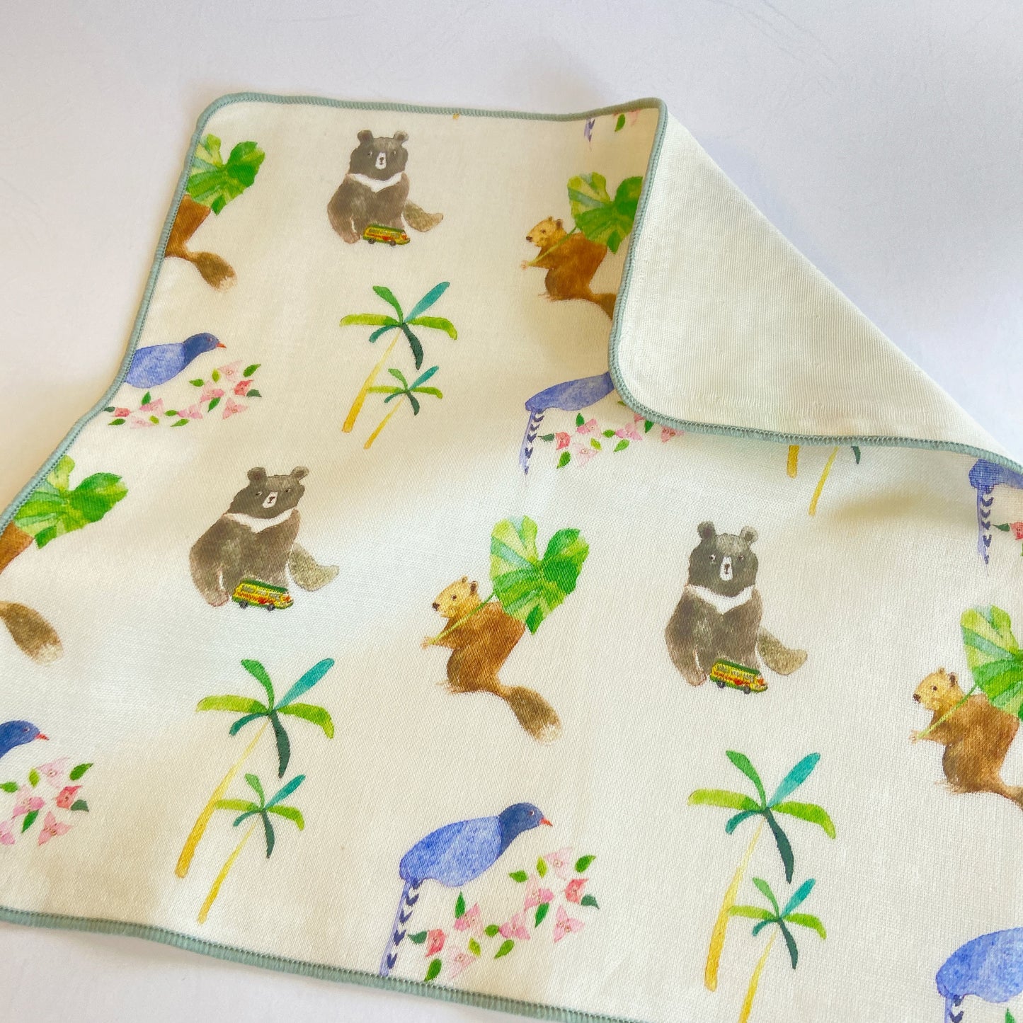 New❗️Baby and Kid Gauze Handkerchiefs 2pcs set (Taiwan Animals/ Fruits)