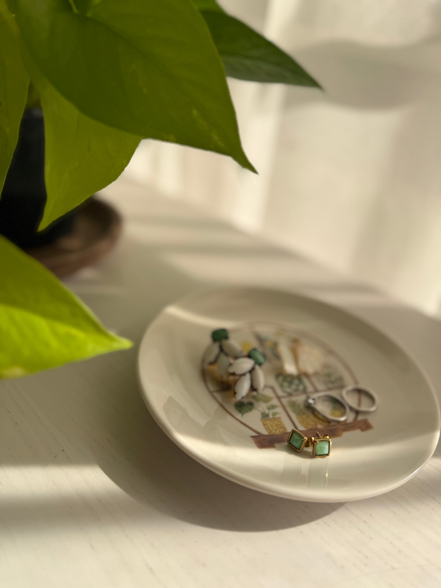 飾物架瓷盤（Yellow Green）