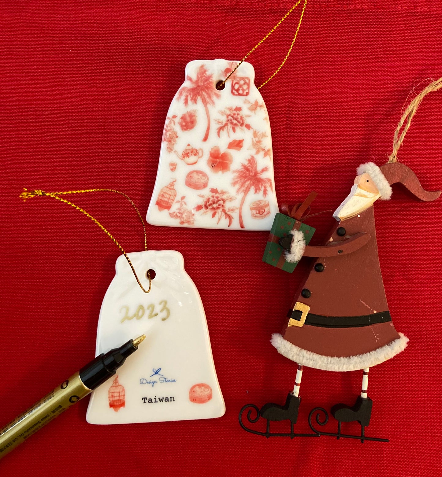 Bell-shaped Ceramic Christmas Ornament