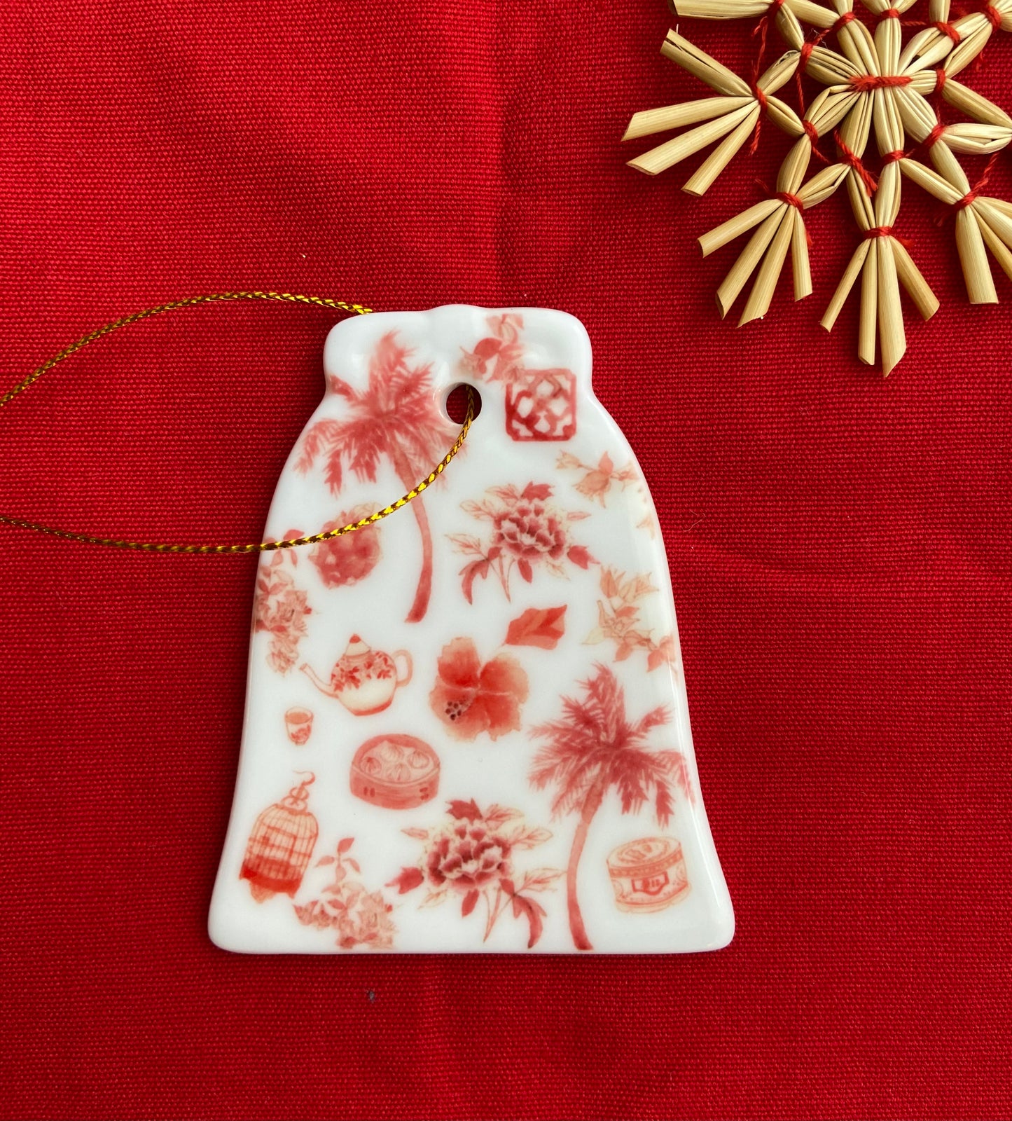 Bell-shaped Ceramic Christmas Ornament