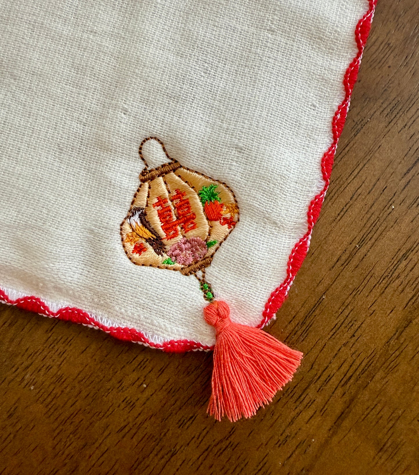 New❗️Double Happiness (囍) Lantern Cotton Small Towel