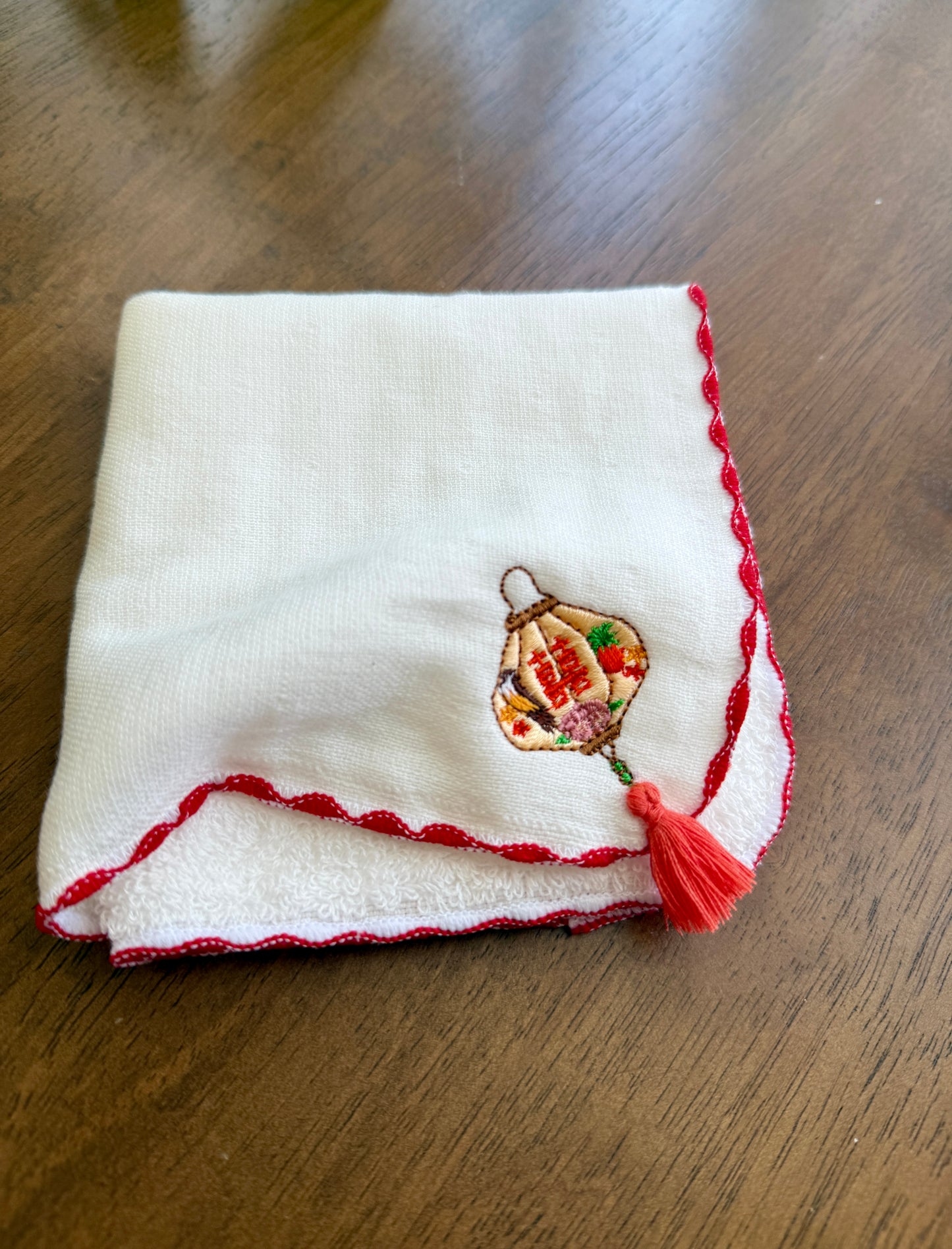 New❗️Double Happiness (囍) Lantern Cotton Small Towel