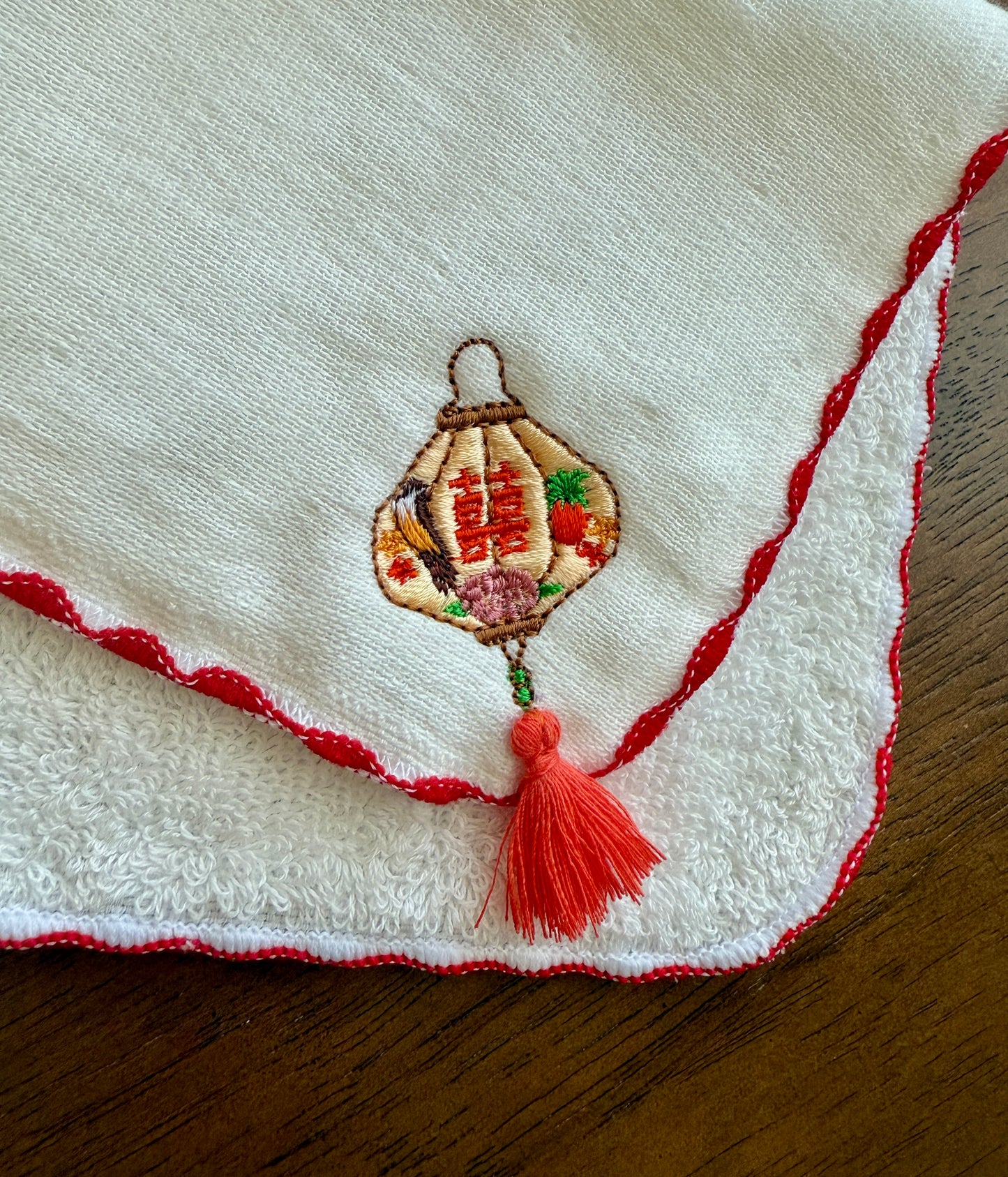 New❗️Double Happiness (囍) Lantern Cotton Small Towel