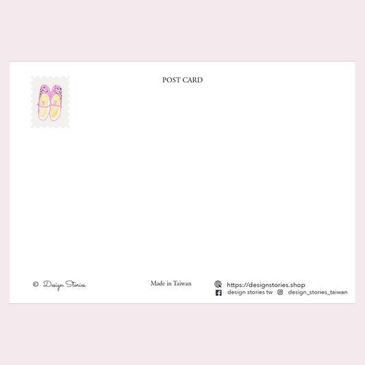 花柄の旗袍(チーパオ)のポストカード