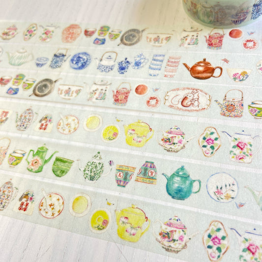 Tea pots and cups washi tape