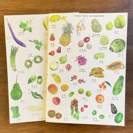 A5 Notebook "Taiwan fruits and veggies"