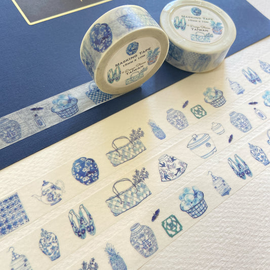 Taiwan blue and white washi tape