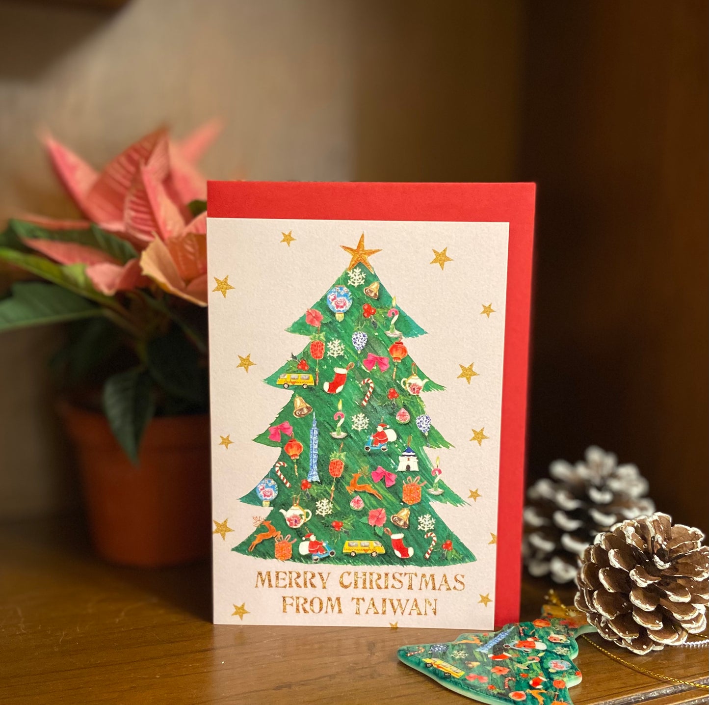 Taiwan Christmas tree card